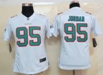 Jerseys Factory Cheap Nike Dolphins #95 Dion Jordan White Women'