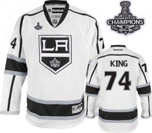 Jerseys Factory Cheap Kings #74 Dwight King White Road 2012 Stan