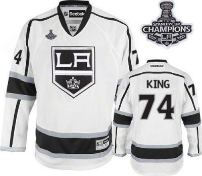 Jerseys Factory Cheap Kings #74 Dwight King White Road 2012 Stan
