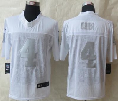 Jerseys Factory Cheap Nike Raiders #4 Derek Carr White Men's Sti