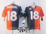 Jerseys Factory Cheap Nike Broncos #18 Peyton Manning Orange/Nav