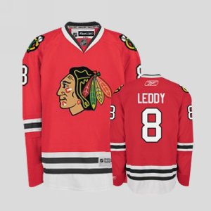Jerseys Factory Cheap Blackhawks #8 Nick Leddy Embroidered Red N