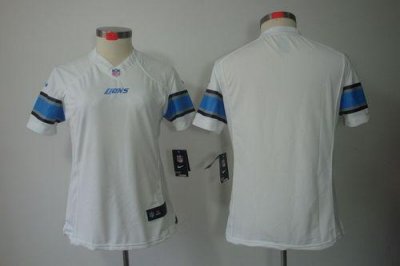 Jerseys Factory Cheap Nike Lions Blank White Women's Embroidered