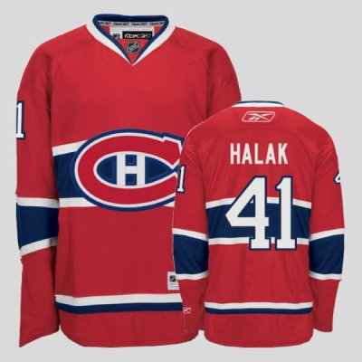 Jerseys Factory Cheap Canadiens #41 Jaroslav Halak Embroidered R