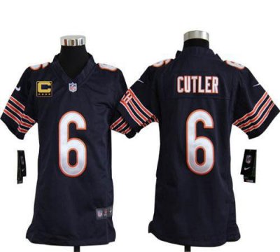 Jerseys Factory Cheap Nike Bears #6 Jay Cutler Navy Blue Team Co