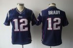 Jerseys Factory Cheap Patriots #12 Tom Brady Blue Women's Team C