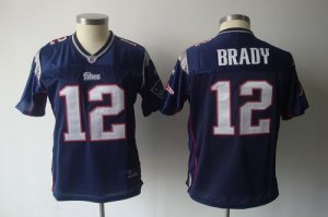 Jerseys Factory Cheap Patriots #12 Tom Brady Blue Women's Team C