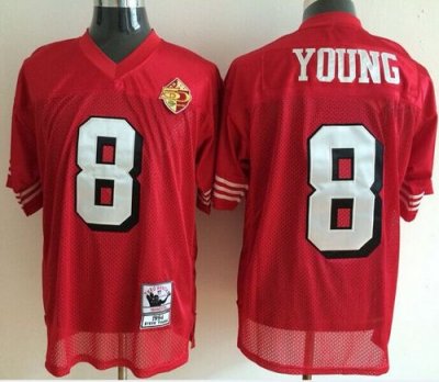 Jerseys Factory Cheap Mitchell And Ness 50TH 49ers #8 Steve Youn