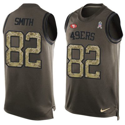 Jerseys Factory Cheap Nike 49ers #82 Torrey Smith Green Men's St