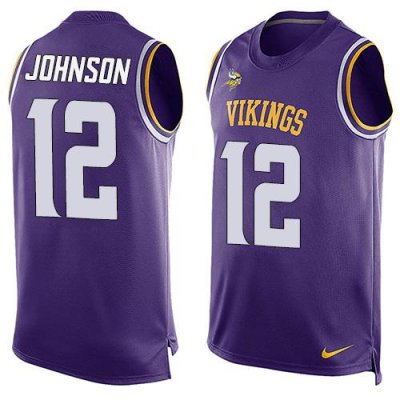 Jerseys Factory Cheap Nike Vikings #12 Charles Johnson Purple Te