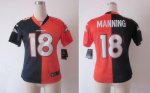 Jerseys Factory Cheap Nike Broncos #18 Peyton Manning Orange/Blu
