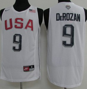 Jerseys Factory Cheap Nike Team USA #9 DeMar DeRozan White 2016