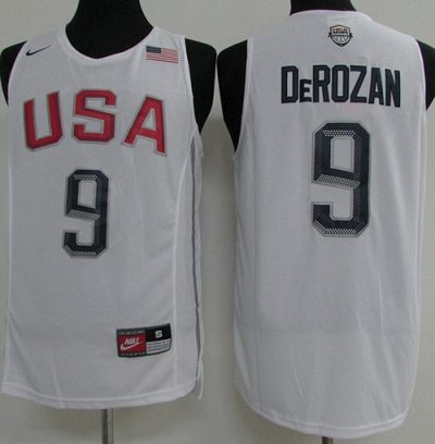 Jerseys Factory Cheap Nike Team USA #9 DeMar DeRozan White 2016