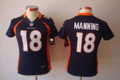 Jerseys Factory Cheap Nike Broncos #18 Peyton Manning Blue Alter