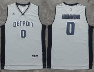 Jerseys Factory Cheap Pistons #0 Andre Drummond Gray Stitched NB