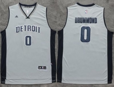 Jerseys Factory Cheap Pistons #0 Andre Drummond Gray Stitched NB