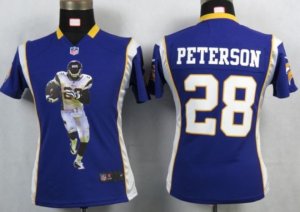 Jerseys Factory Cheap Nike Vikings #28 Adrian Peterson Purple Te