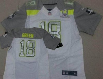 Jerseys Factory Cheap Nike Bengals #18 A.J. Green White Pro Bowl