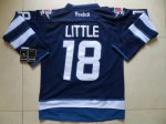Jerseys Factory Cheap Jets #18 Bryan Little Dark Blue Embroidere