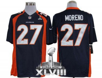 Jerseys Factory Cheap Nike Broncos #27 Knowshon Moreno Navy Blue