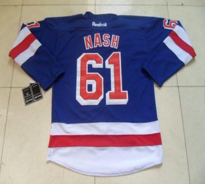 Jerseys Factory Cheap Rangers #61 Rick Nash Blue Home Embroidere
