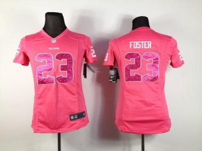 Jerseys Factory Cheap Nike Texans #23 Arian Foster Pink Sweethea