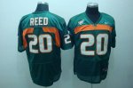 Jerseys Factory Cheap Hurricanes #20 Ed Reed Green Embroidered N
