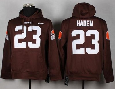 Jerseys Factory Cheap Nike Browns #23 Joe Haden Brown Pullover N