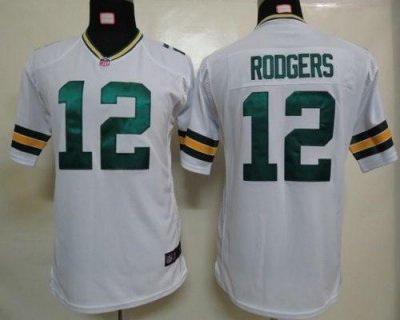 Jerseys Factory Cheap Nike Packers #12 Aaron Rodgers White Youth