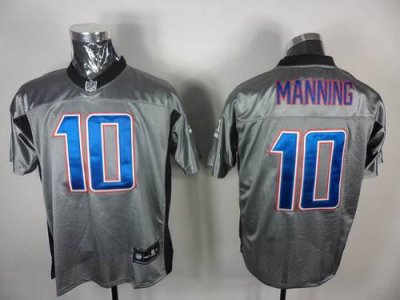 Jerseys Factory Cheap Giants #10 Eli Manning Grey Shadow Stitche