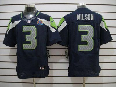 Jerseys Factory Cheap Nike Seahawks #3 Russell Wilson Steel Blue