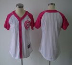 Jerseys Factory Cheap Cubs Blank White/Pink Women's Splash Fashi