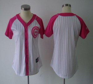 Jerseys Factory Cheap Cubs Blank White/Pink Women's Splash Fashi
