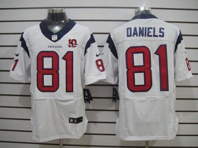 Jerseys Factory Cheap Nike Texans #81 Owen Daniels White With 10