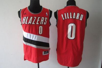 Jerseys Factory Cheap Blazers #0 Damian Lillard Red Stitched NBA