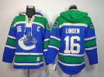 Jerseys Factory Cheap Canucks #16 Trevor Linden Blue Sawyer Hood