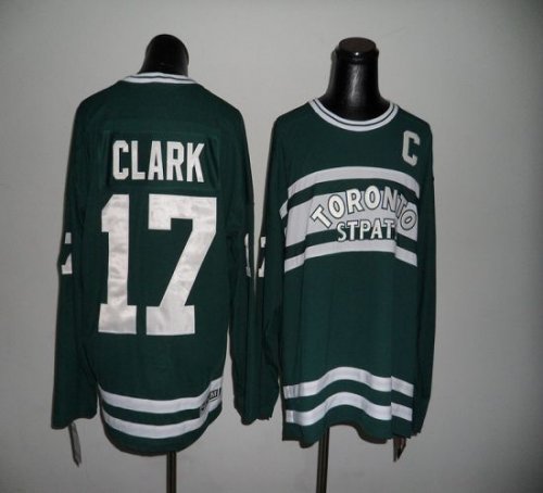Jerseys Factory Cheap Maple Leafs CCM Throwback #17 Wendel Clark