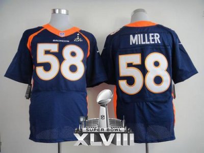 Jerseys Factory Cheap Nike Broncos #58 Von Miller Navy Blue Alte