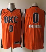 Jerseys Factory Cheap Thunder #0 Russell Westbrook Orange Altern