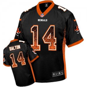 Jerseys Factory Cheap Nike Bengals #14 Andy Dalton Black Team Co