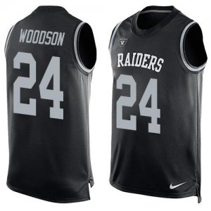 Jerseys Factory Cheap Nike Raiders #24 Charles Woodson Black Tea