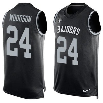 Jerseys Factory Cheap Nike Raiders #24 Charles Woodson Black Tea