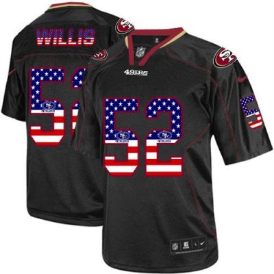 Jerseys Factory Cheap Nike 49ers #52 Patrick Willis Black Men's