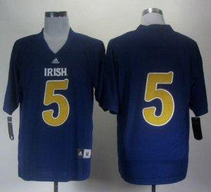 Jerseys Factory Cheap Fighting Irish #5 Manti Te'o Navy Blue Sha