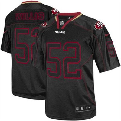 Jerseys Factory Cheap Nike 49ers #52 Patrick Willis Lights Out B