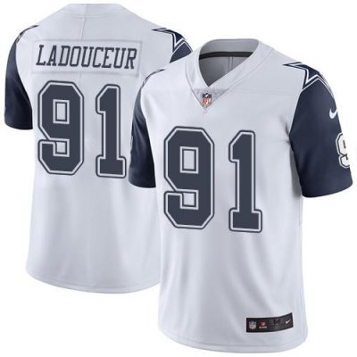 Jerseys Factory Cheap Nike Cowboys #91 L. P. Ladouceur White Men
