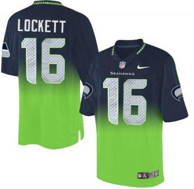 Jerseys Factory Cheap Nike Seahawks #16 Tyler Lockett Steel Blue