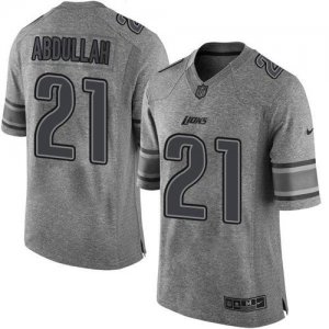 Jerseys Factory Cheap Nike Lions #21 Ameer Abdullah Gray Men's S