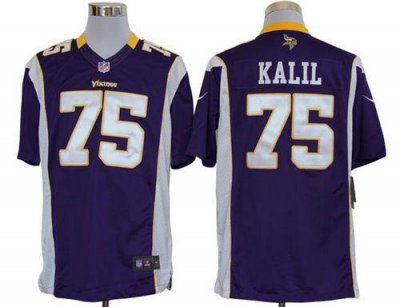 Jerseys Factory Cheap Nike Vikings #75 Matt Kalil Purple Team Co