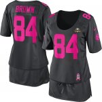 Jerseys Factory Cheap Nike Steelers #84 Antonio Brown Dark Grey